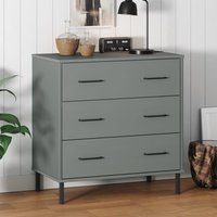 Sideboard 3 Drawers 77x40x79.5 cm Solid Wood OSLO