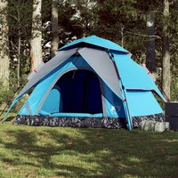Berkfield Home Camping Tent Dome 5-Person Blue Quick Release