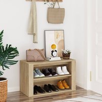 Shoe Rack Sonoma Oak 75x35x45 cm Engineered Wood x 35 x 45 cm