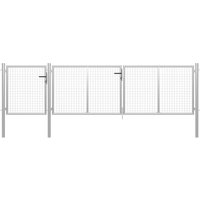Berkfield Home Garden Gate Steel 400x100 cm Silver