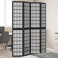 Room Divider 4 Panels Solid Wood Paulownia