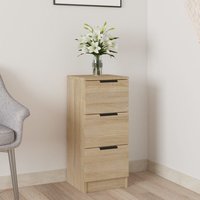 Berkfield Home Sideboard Sonoma Oak 30x30x70 cm Engineered Wood in Brown | Size: 30 x 30 x 70 cm