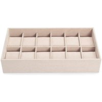 WOLF Vault 12pc Watch Tray Insert in Beige