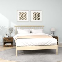 Berkfield Home Bedside Cabinets 2 pcs Smoked Oak Engineered Wood in Brown