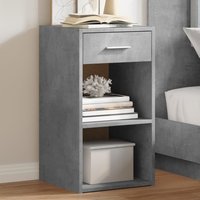 Berkfield Home Bedside Cabinets 2 pcs Concrete Grey 35x34x65 cm Engineered Wood | Size: 35 x 34 x 65 cm