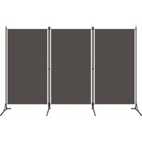 Berkfield Home 3-Panel Room Divider Anthracite 260x180 cm in Grey
