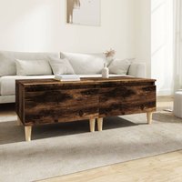 Berkfield Home Side Tables 2 pcs Smoked Oak 50x46x35 cm Engineered Wood in Brown | Size: 50 x 46 x 35 cm