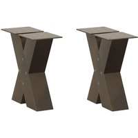 Berkfield Home Coffee Table Legs X-Shaped 2 pcs Natural Steel 40x(30-31) cm Steel in Brown