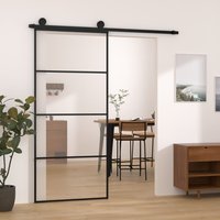 Sliding Door Hardware Set 90x205 cm ESG Glass&Aluminium
