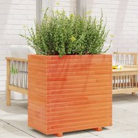 Berkfield Home Garden Planter Wax Brown 70x40x72 cm Solid Wood Pine | Size: 70 x 40 x 72 cm