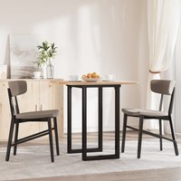 Berkfield Home Dining Table Legs O-Frame 60x40x73 cm Steel in Black | Size: 60 x 40 x 73 cm
