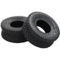 Berkfield Home 4 Piece Wheelbarrow Tire & Inner Tube Set 15x6.00-6 4PR Rubber in Black