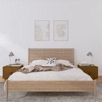 Berkfield Home Bedside Cabinets 2 pcs Honey Brown 40x34x35 cm Solid Wood Pine | Size: 40 x 34 x 35 cm