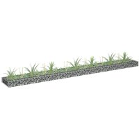 Berkfield Home Gabion Raised Bed Galvanised Steel 270x30x10 cm in Silver | Size: 270 x 30 x 10 cm