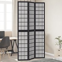 Room Divider 3 Panels Solid Wood Paulownia