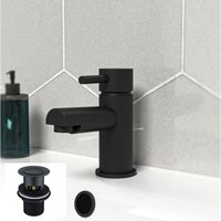 Matt Bathroom Basin Single Lever Mixer Tap & Waste