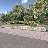 Berkfield Home Gabion Wall with Covers Galvanised Steel 900x50x50 cm in Silver | Size: 900 x 50 x 50 cm