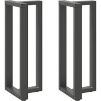 Berkfield Home Bar Table Legs T-Shaped 2 pcs Anthracite 50x35x(100-101) cm Steel in Black