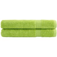 Berkfield Home Premium Towels SOLUND 2 pcs Apple Green 100x200 cm 600 gsm