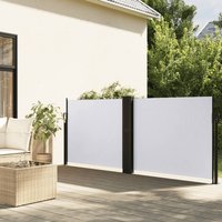 Berkfield Home Retractable Side Awning White 120x1000 cm
