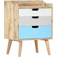 Berkfield Home Bedside Cabinet 47x35x63 cm Solid Mango Wood | Size: 47 x 35 x 63 cm