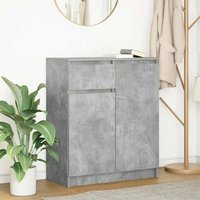 Berkfield Home Sideboard with Drawer Concrete Grey 71x35x84 cm Engineered Wood | Size: 71 x 35 x 84 cm