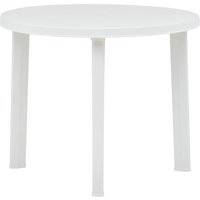 Berkfield Home Garden Table White 89 cm Plastic