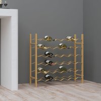 Berkfield Home Wine Rack for 36 Bottles Gold Metal