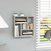 Berkfield Home Wall Shelf Concrete Grey 45.1x16x45.1 cm Engineered Wood
