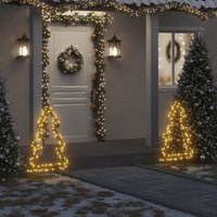 Christmas Light Decoration Ground Spikes Tree 115 LEDs 90 cm