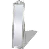 Berkfield Home Free-Standing Mirror Baroque Style 160x40 cm Silver