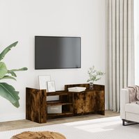 TV Cabinet Smoked Oak 100x35x40 cm Engineered Wood x 35 x 40 cm