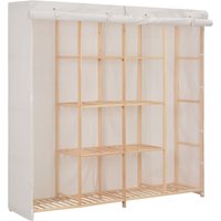 Berkfield Home Wardrobe White 173x40x170 cm Fabric | Size: 173 x 40 x 170 cm