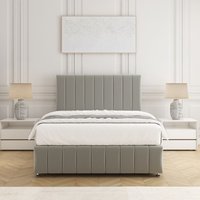 Plush Divan Bed 26" Headboard Footboard & Memory Foam Spring Mattress Super King
