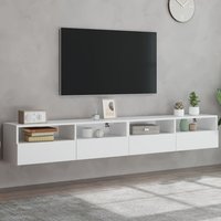 TV Wall Cabinets 2 pcs 100x30x30 cm Engineered Wood x 30 x 30 cm