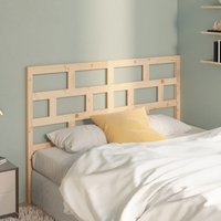 Berkfield Home Bed Headboard 166x4x100 cm Solid Wood Pine in Brown | Size: 166 x 4 x 100 cm