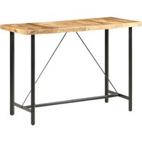 Berkfield Home Bar Table 150x70x107 cm Rough Mango Wood in Brown | Size: 150 x 70 x 107 cm