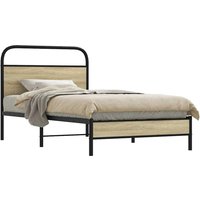Berkfield Home Bed Frame without Mattress 100x190 cm Sonoma Oak Engineered Wood in Brown