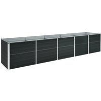 Berkfield Home Garden Raised Bed Galvanised Steel 400x80x77 cm Anthracite in Black | Size: 400 x 80 x 77 cm