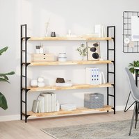 Floating Shelves 4 pcs 120x20x4 cm Untreated Solid Wood Acacia x 20 x 4 cm