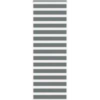 Berkfield Home Zebra Blind Dark Grey 90x200 cm Fabric Width 85.9 cm Polyester
