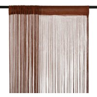 Berkfield Home String Curtains 2 pcs 100x250 cm Brown