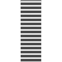 Berkfield Home Zebra Blind Black 85x200 cm Fabric Width 80.9 cm Polyester