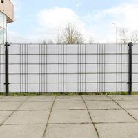 Berkfield Home Balcony Screens 10 pcs White 255x19 cm Poly Rattan