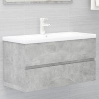 Berkfield Home Sink Cabinet Concrete Grey 90x38.5x45 cm Engineered Wood