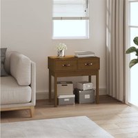 Berkfield Home Console Table Honey Brown 76.5x40x75 cm Solid Wood Pine