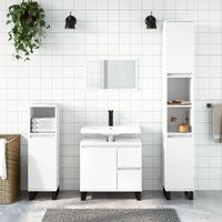 Berkfield Home Bathroom Cabinet White 65x33x60 cm Engineered Wood | Size: 65 x 33 x 60 cm