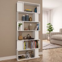 Berkfield Home Book Cabinet/Room Divider White 80x24x192 cm Engineered Wood | Size: 80 x 24 x 192 cm