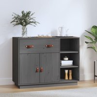 Berkfield Home Sideboard Grey 98.5x40x75 cm Solid Wood Pine