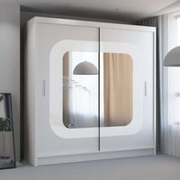 Wardrobe Sliding Door Mirror & LED Light 150cmx217cm cmx217 cm